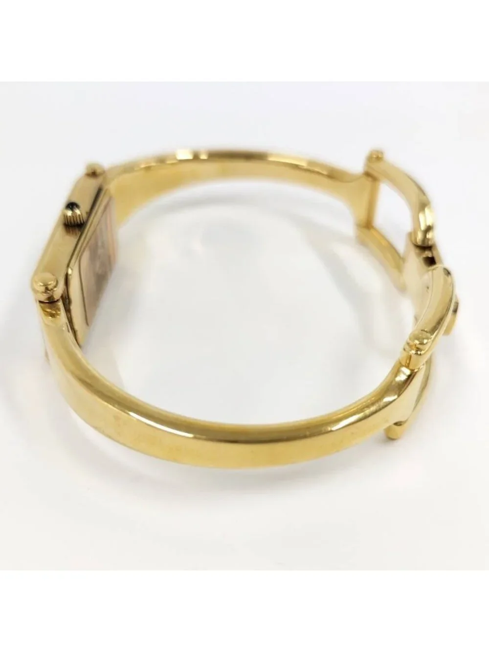 Gucci Bangle Watch Quartz SS Gold Shell